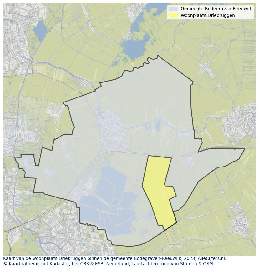 Kaart van makelaars in Driebruggen, gemeente Reeuwijk