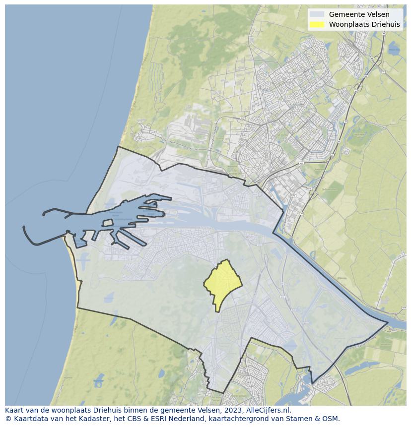 Kaart van makelaars in Driehuis, gemeente Velsen