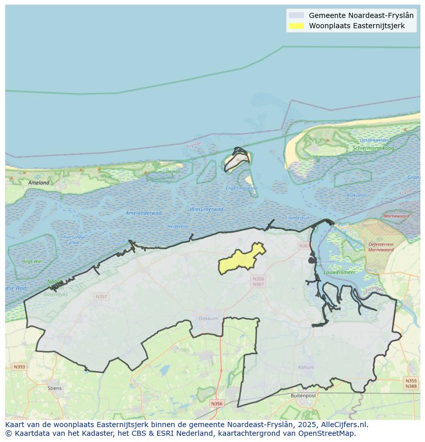 Mapa de agentes inmobiliarios en Easternijtsjerk, municipio 