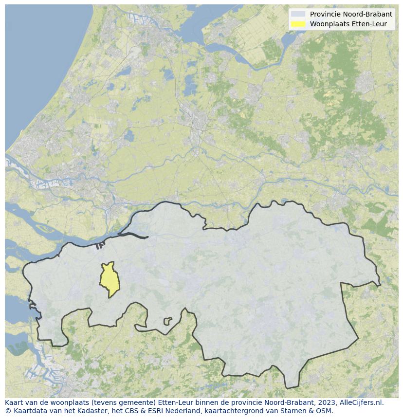 Kaart van Etten-Leur