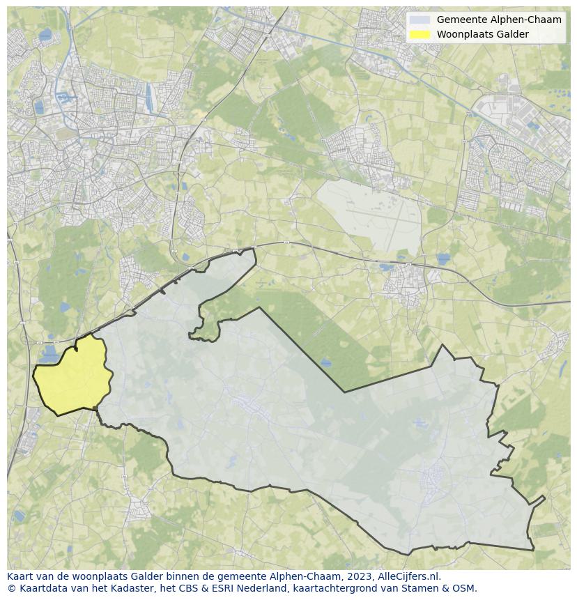 Kaart van makelaars in Galder, gemeente Alphen-Chaam