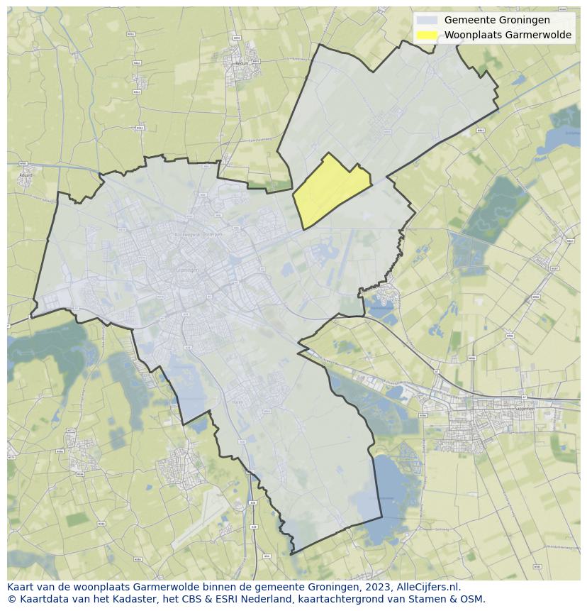 Kaart van Garmerwolde