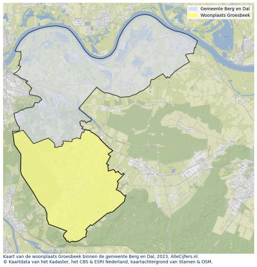 Kaart van Groesbeek