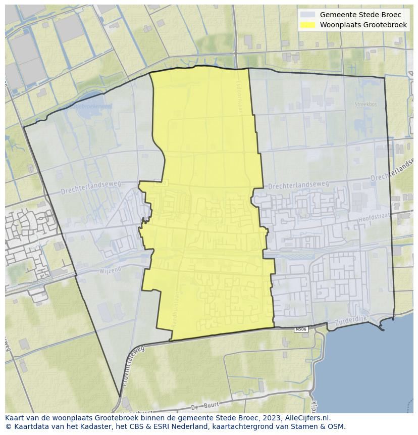 Kaart van makelaars in Grootebroek, gemeente Stede Broec