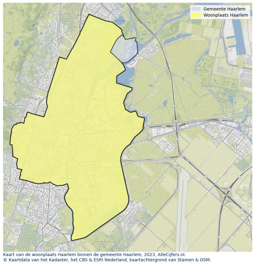 Kaart van Haarlem
