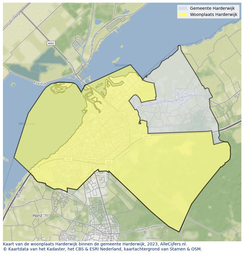 Kaart van Harderwijk