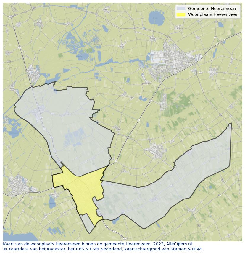 Kaart van Heerenveen