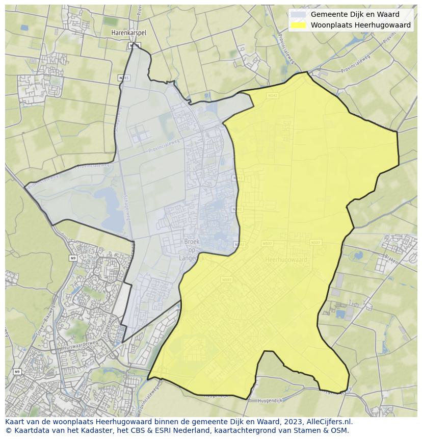 Kaart van Heerhugowaard