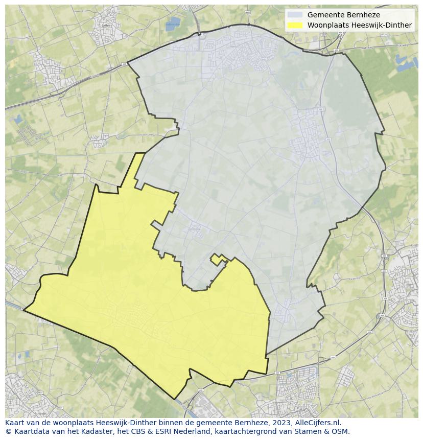 Kaart van Heeswijk-Dinther