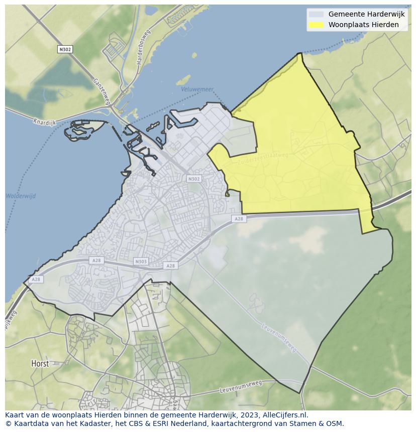 Kaart van makelaars in Hierden, gemeente Harderwijk