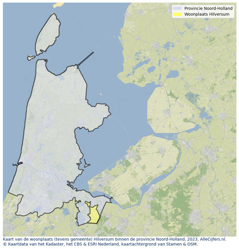 Kaart van Hilversum