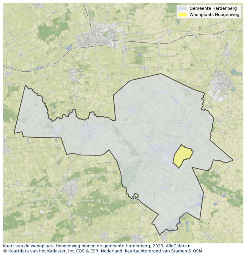 Kaart van Hoogenweg