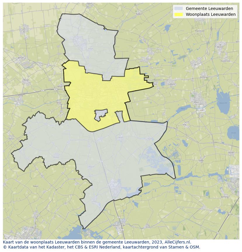 Kaart van Leeuwarden