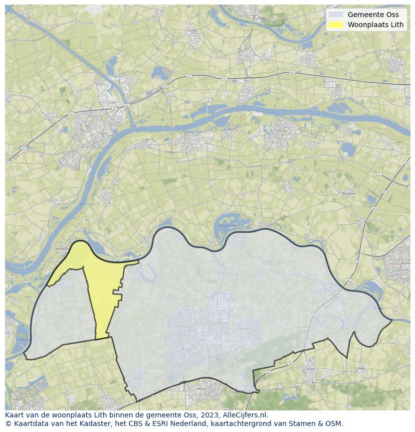 Kaart van makelaars in Lith, gemeente Lith