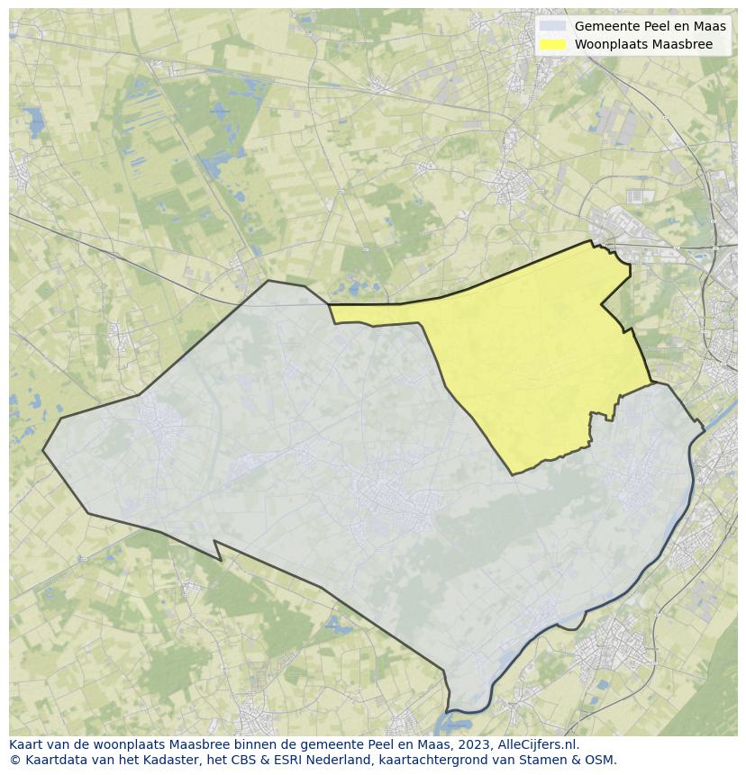 Kaart van makelaars in Maasbree, gemeente Peel en Maas