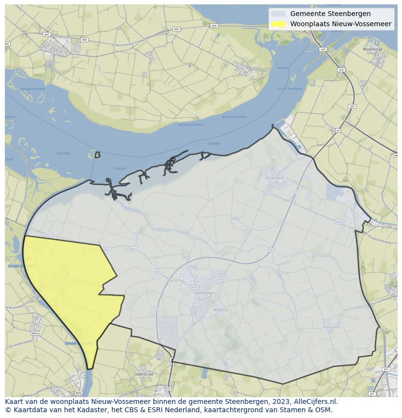 Kaart van Nieuw-Vossemeer