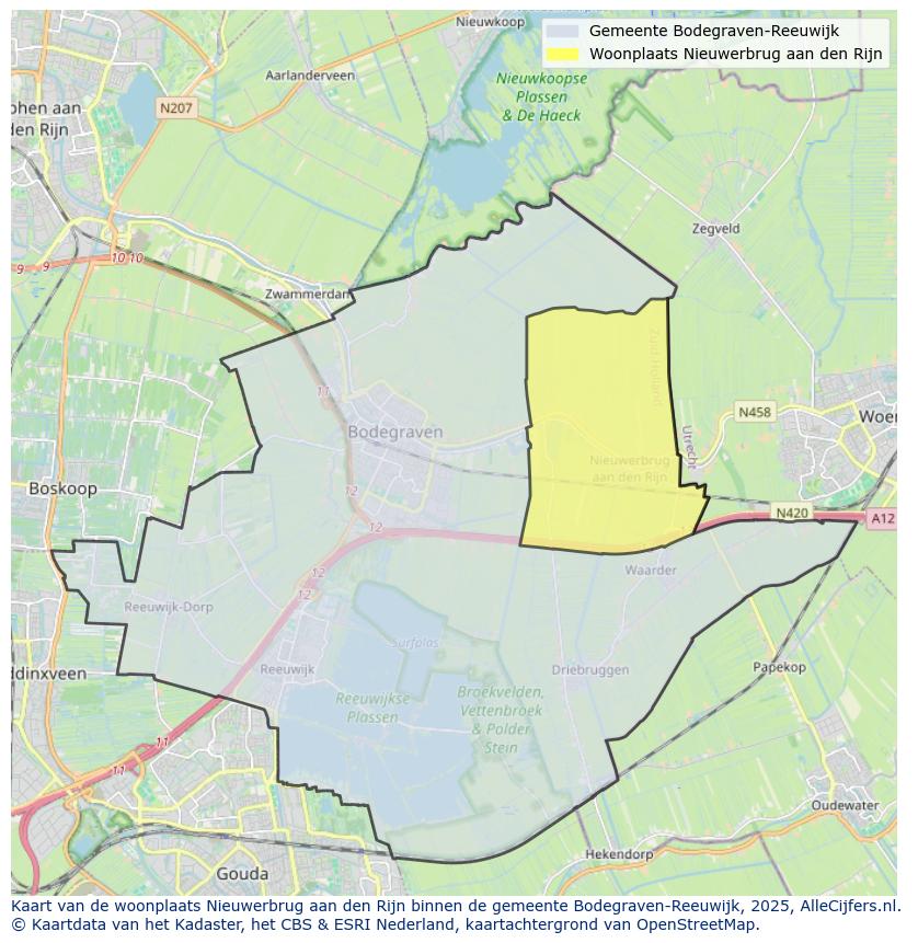 Mapa de agentes inmobiliarios en Nieuwerbrug aan den Rijn, municipio 