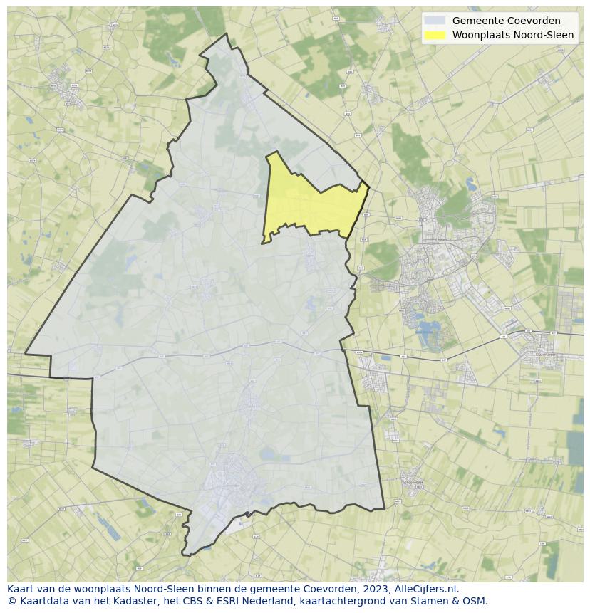 Kaart van Noord-Sleen