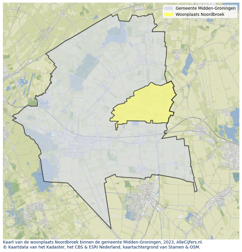 Kaart van Noordbroek