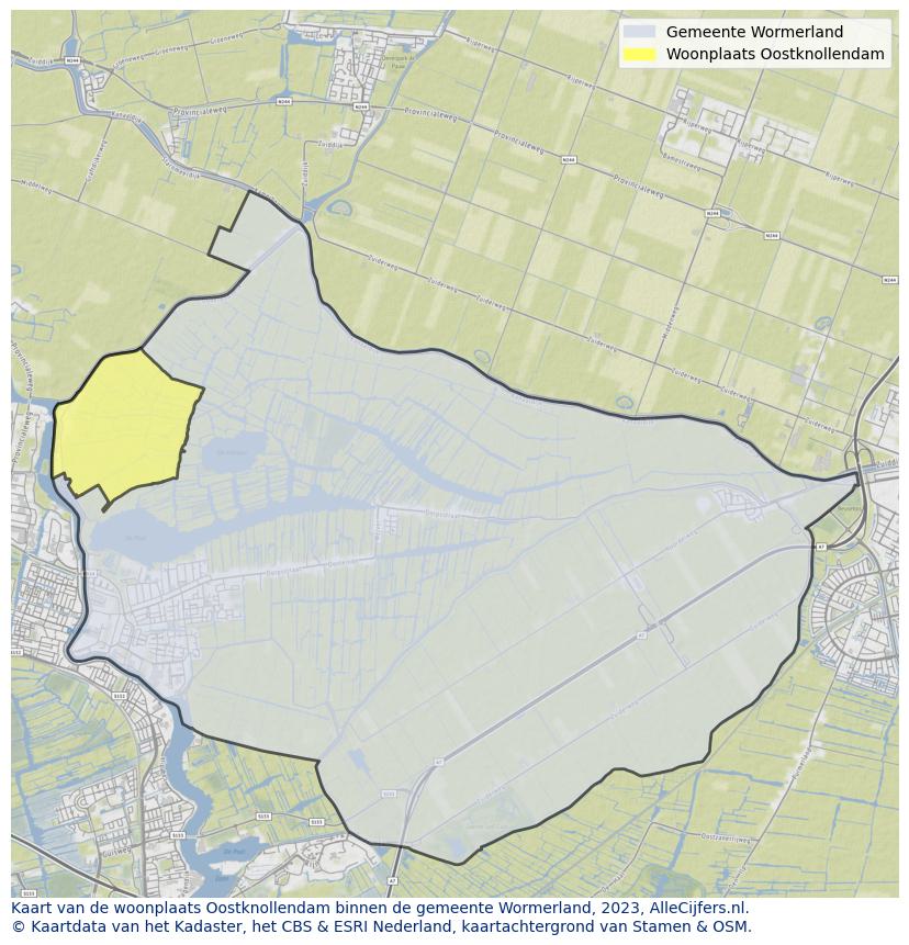 Kaart van Oostknollendam