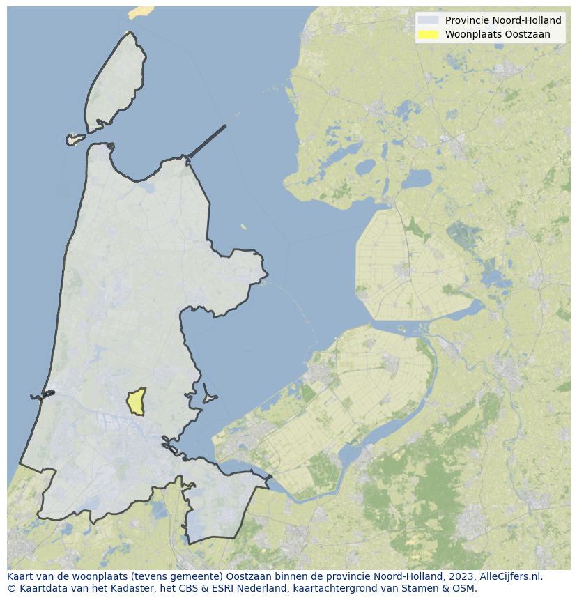 Kaart van Oostzaan