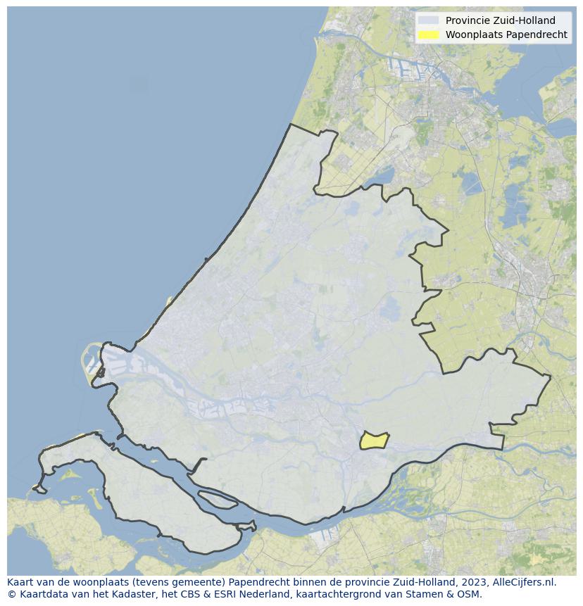 Kaart van Papendrecht