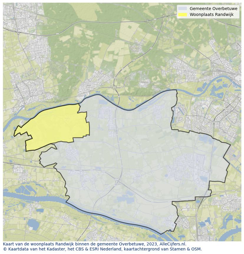 Kaart van Randwijk