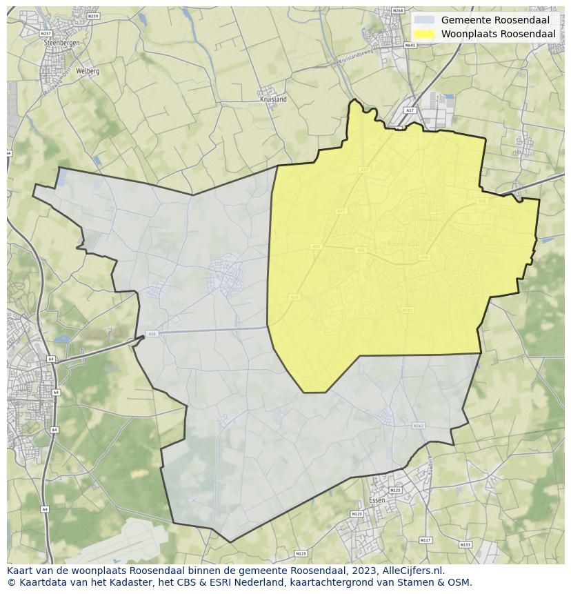 Kaart van Roosendaal