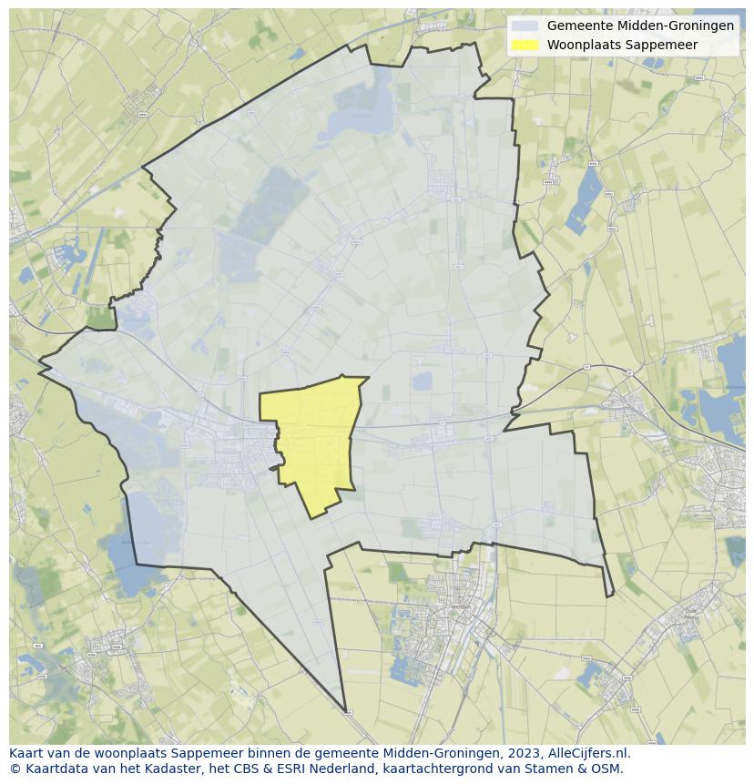 Kaart van Sappemeer