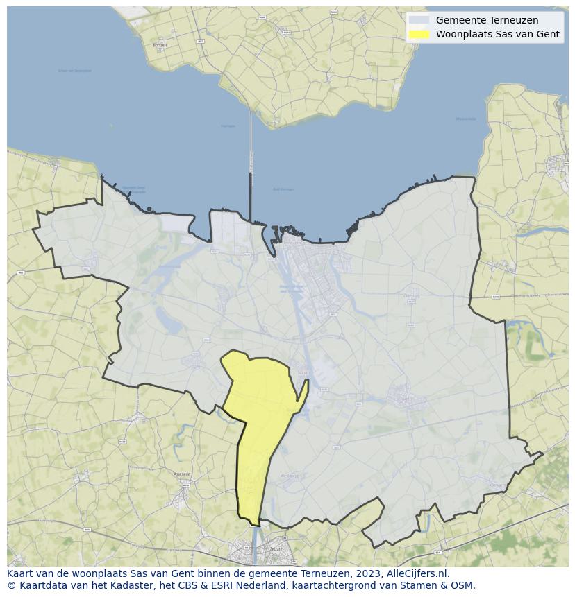 Kaart van Sas van Gent