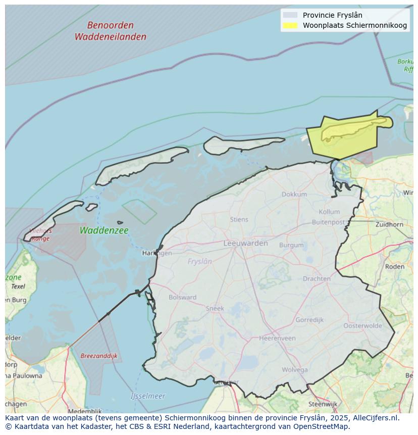 Mapa de agentes inmobiliarios en Schiermonnikoog, municipio Schiermonnikoog