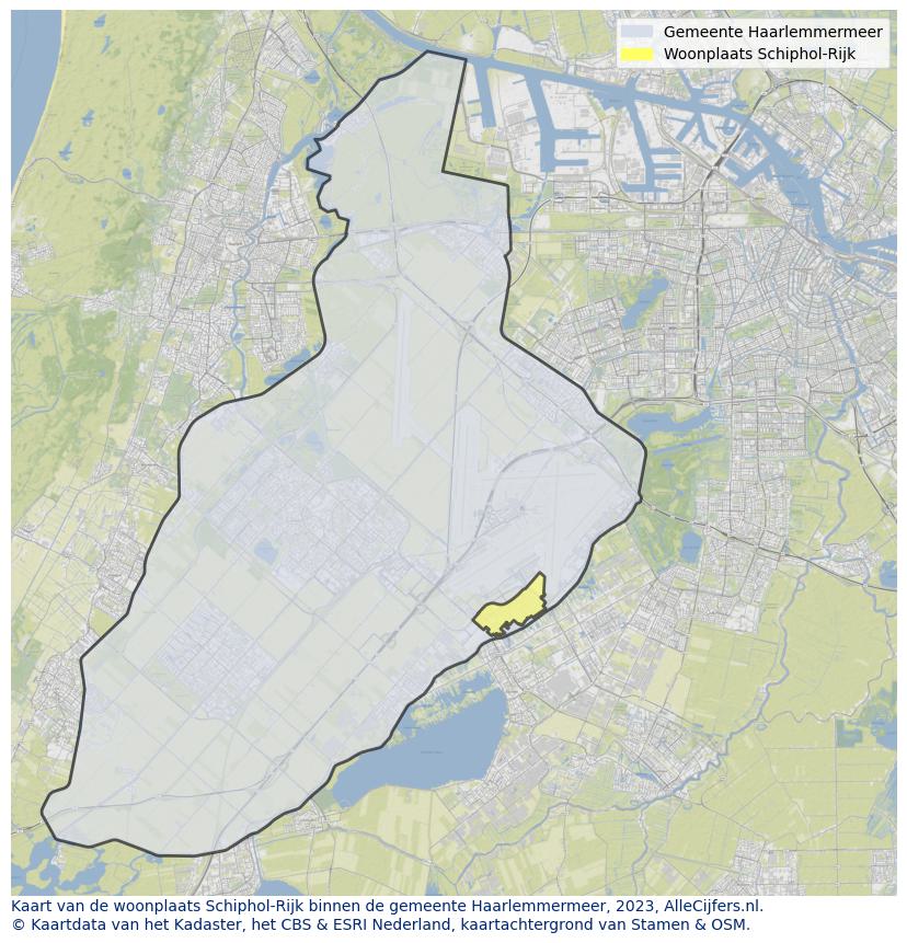 Kaart van Schiphol-Rijk