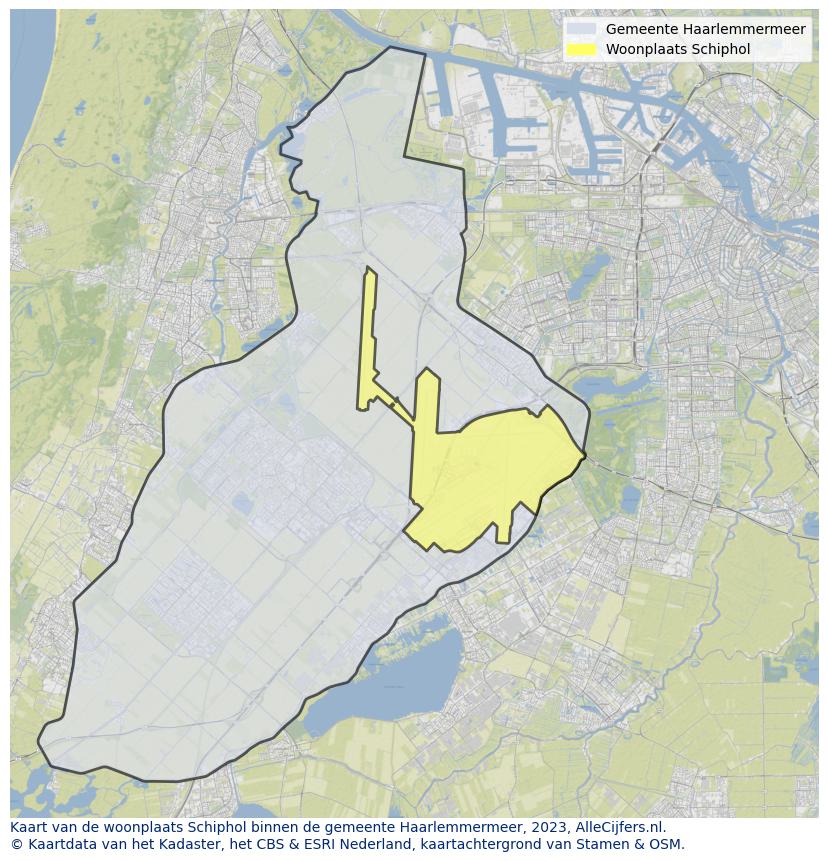 Kaart van Schiphol