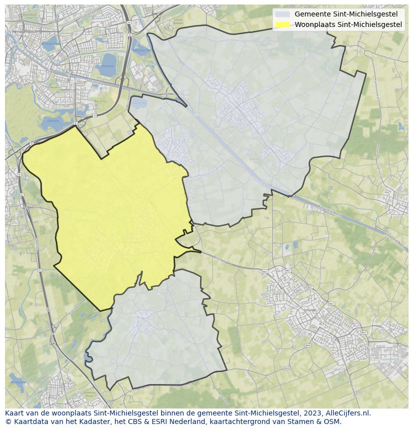 Kaart van Sint-Michielsgestel