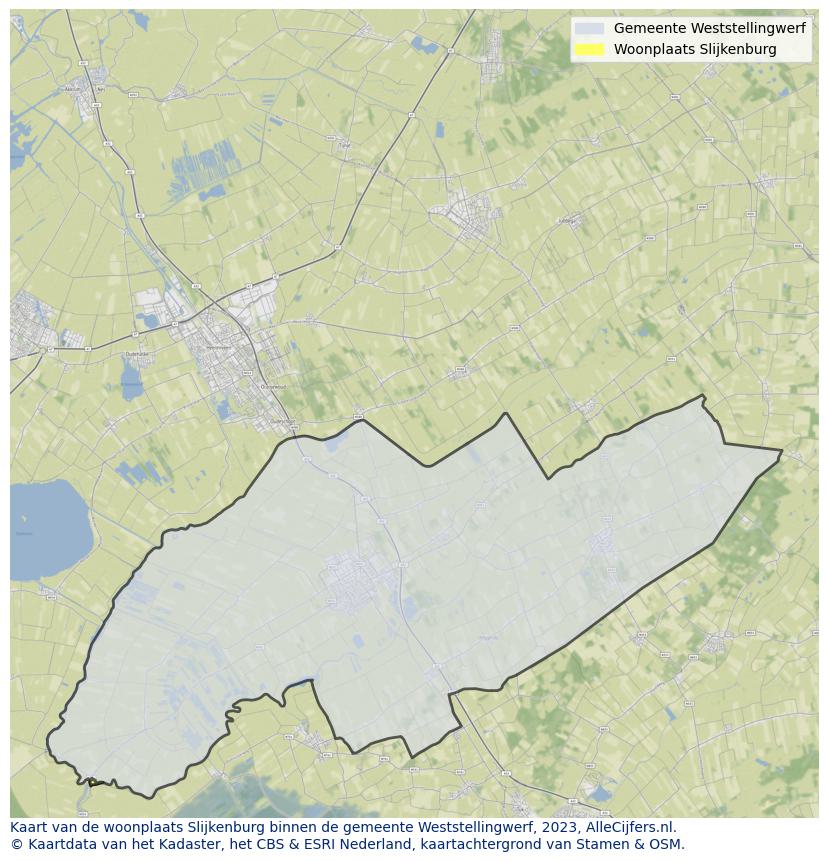 Kaart van Slijkenburg