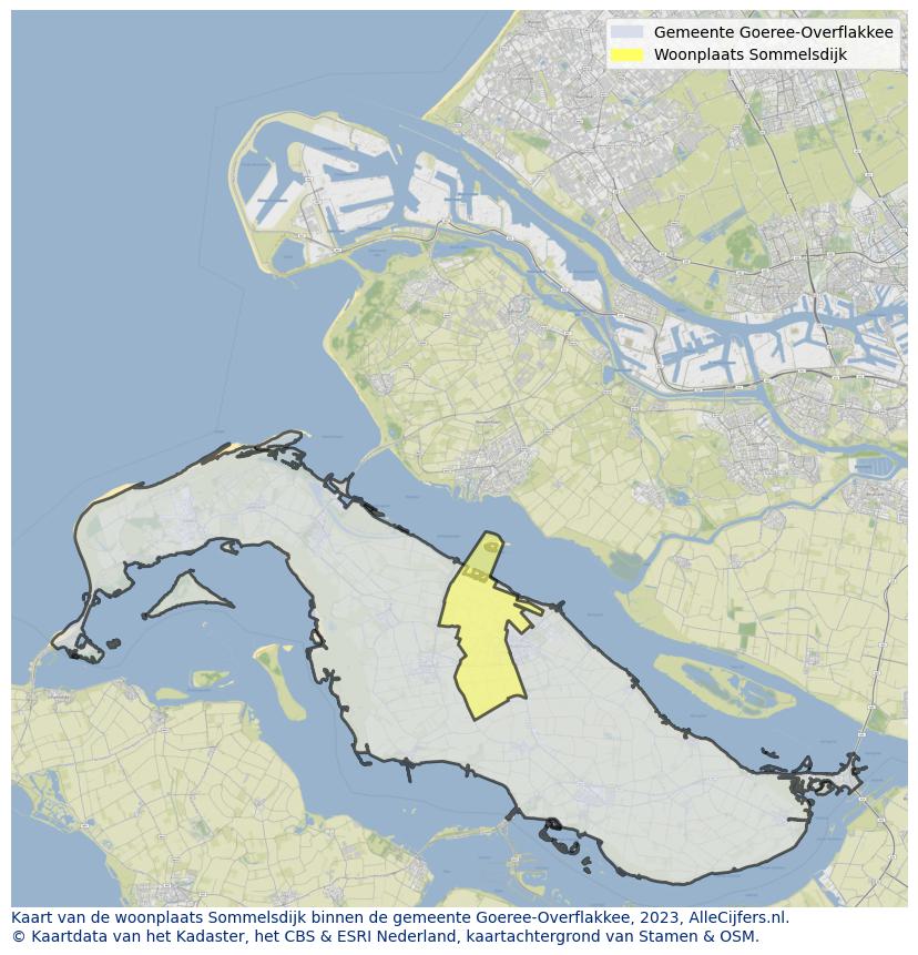 Kaart van Sommelsdijk