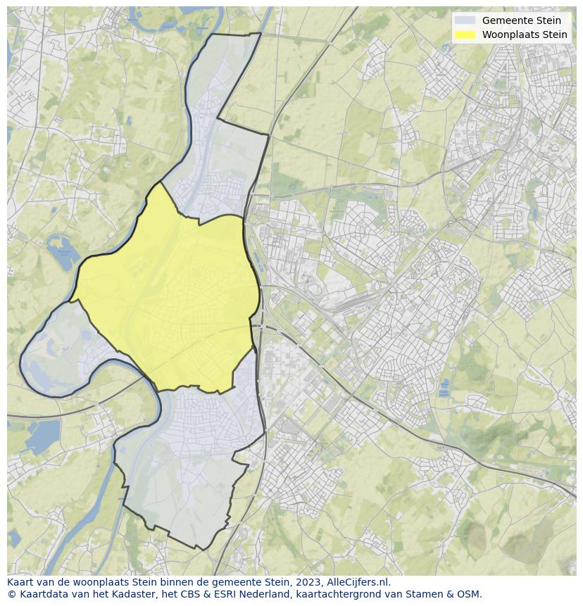 Kaart van makelaars in Stein, gemeente Stein