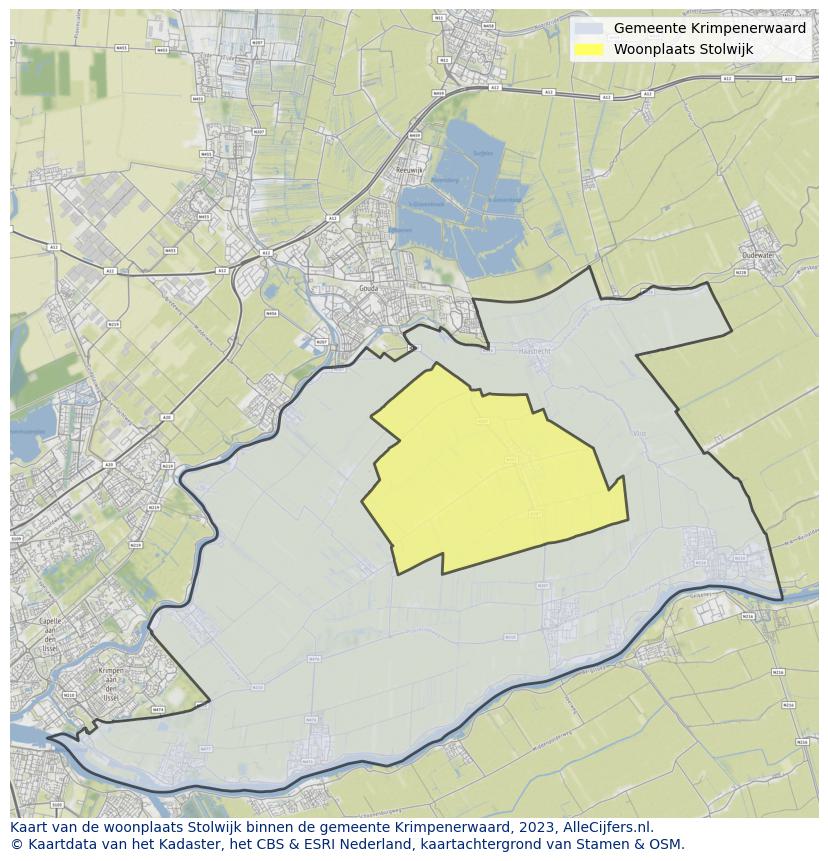 Kaart van Stolwijk