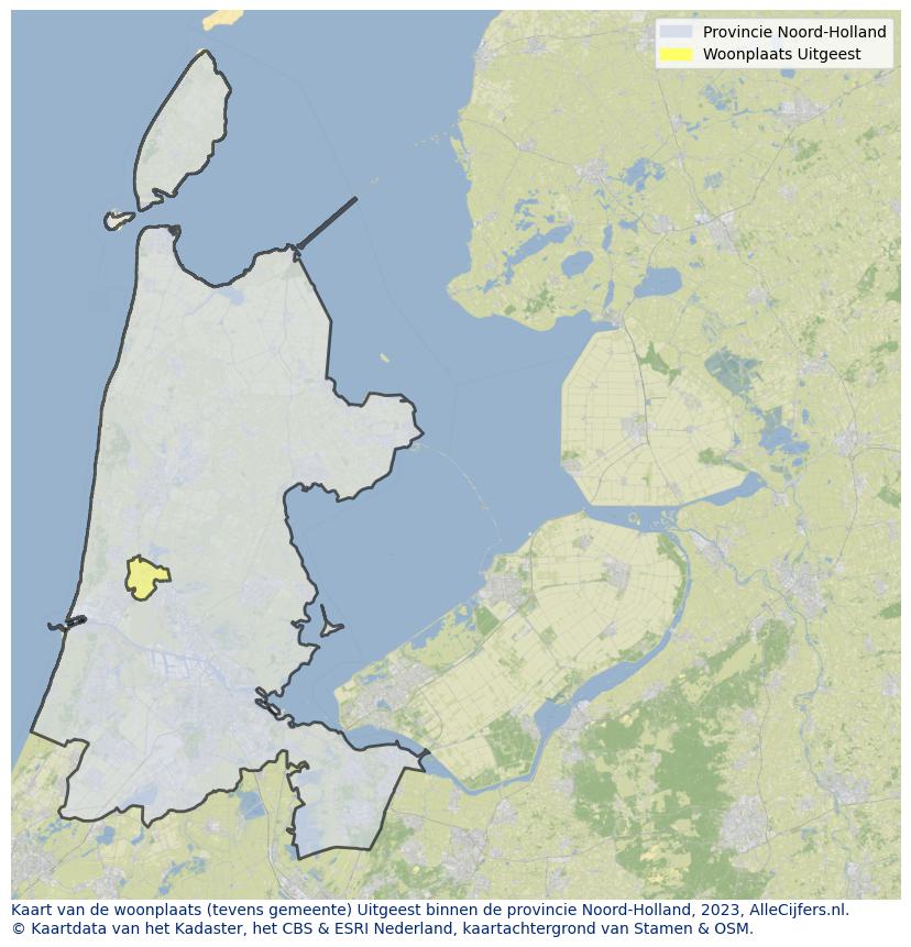 Kaart van makelaars in Uitgeest, gemeente Uitgeest