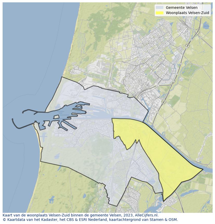 Kaart van Velsen-Zuid