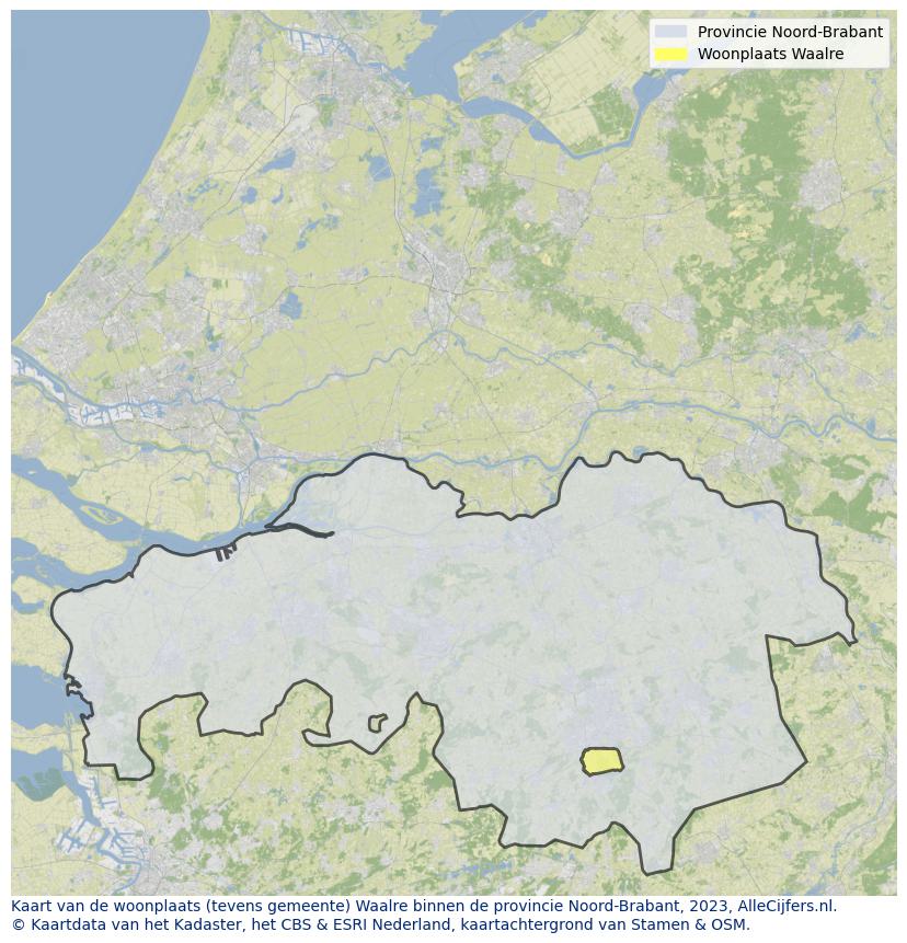 Kaart van makelaars in Waalre, gemeente Waalre