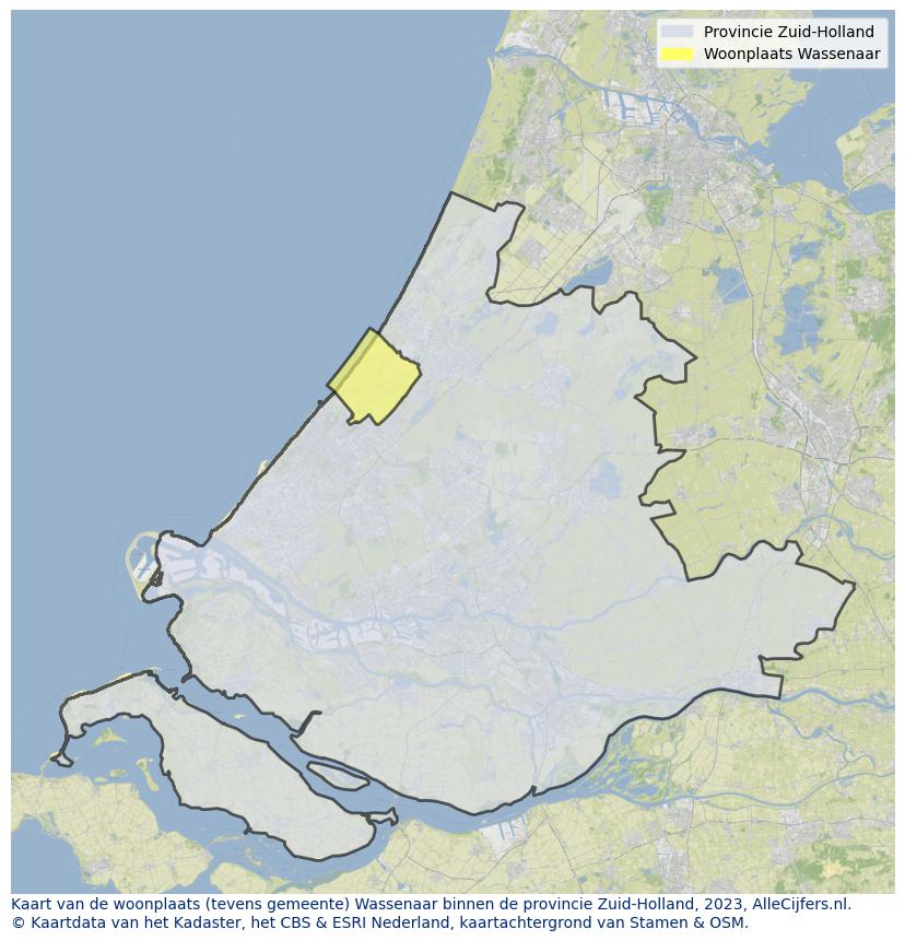 Kaart van Wassenaar