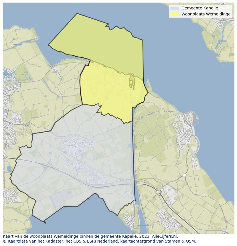 Kaart van makelaars in Wemeldinge, gemeente Kapelle