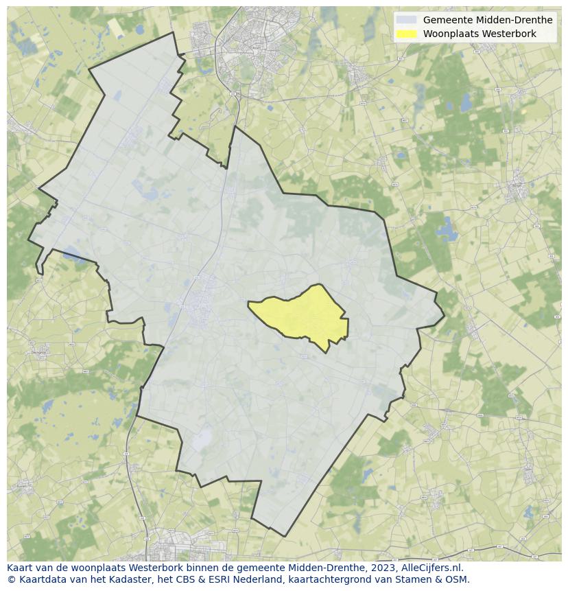 Kaart van Westerbork