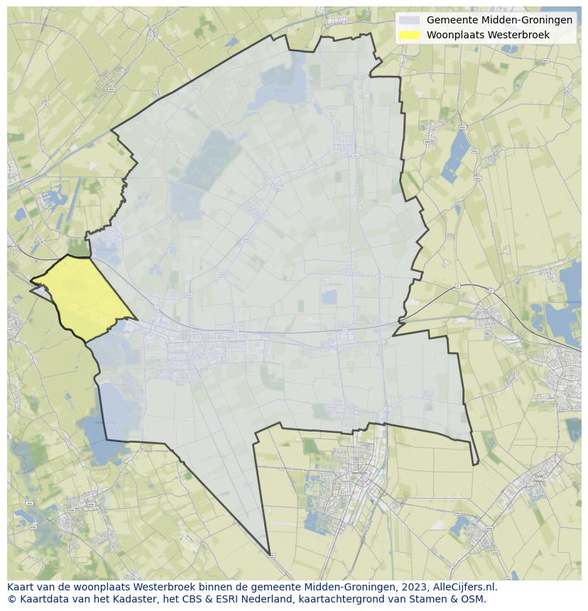 Kaart van Westerbroek