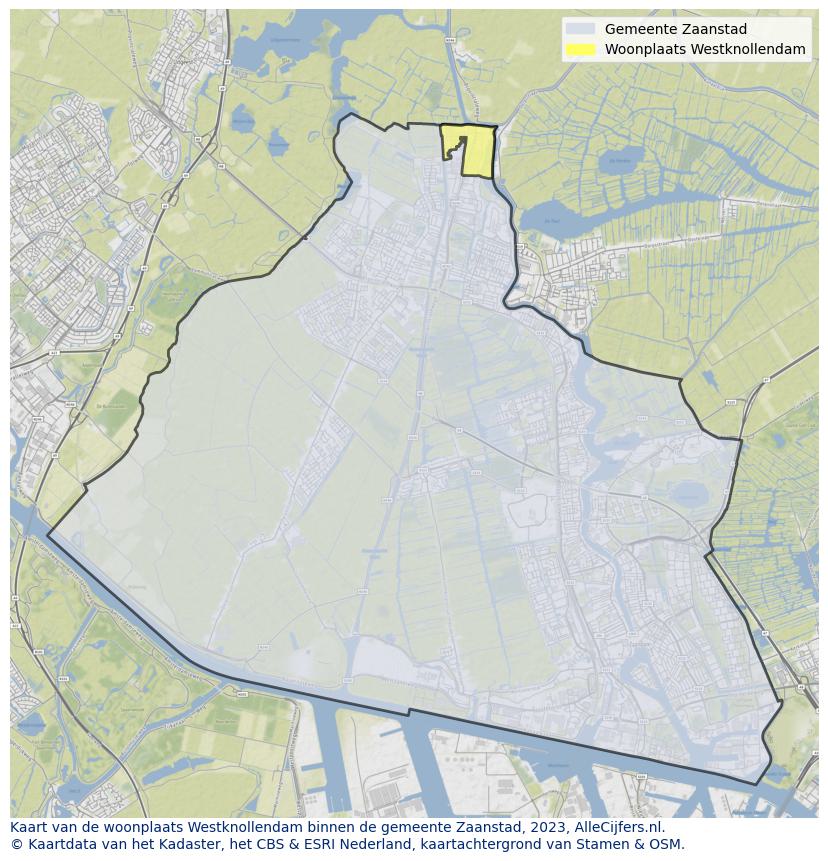 Kaart van Westknollendam