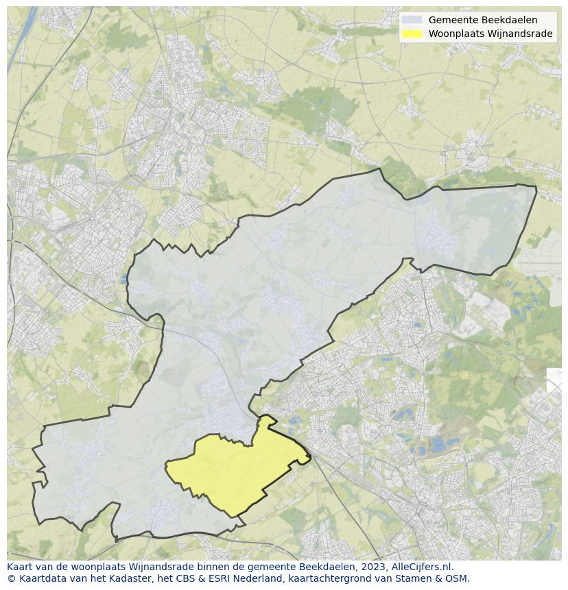 Kaart van Wijnandsrade