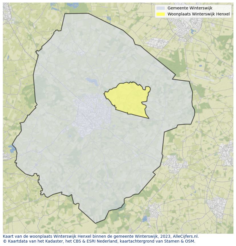 Kaart van Winterswijk Henxel