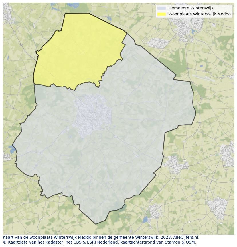 Kaart van Winterswijk Meddo
