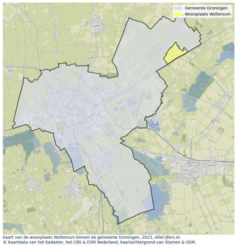 Kaart van Woltersum